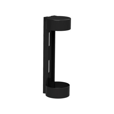 BLACK 350 - Supporto a muro In plastica nero per dispenser da